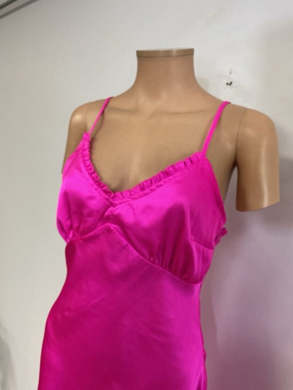 Japna Pink Slip Dress Satin Maxi Womens Medium - Picture 4 of 8